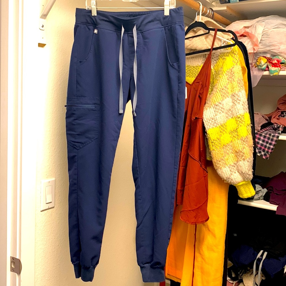Blue scrub pants